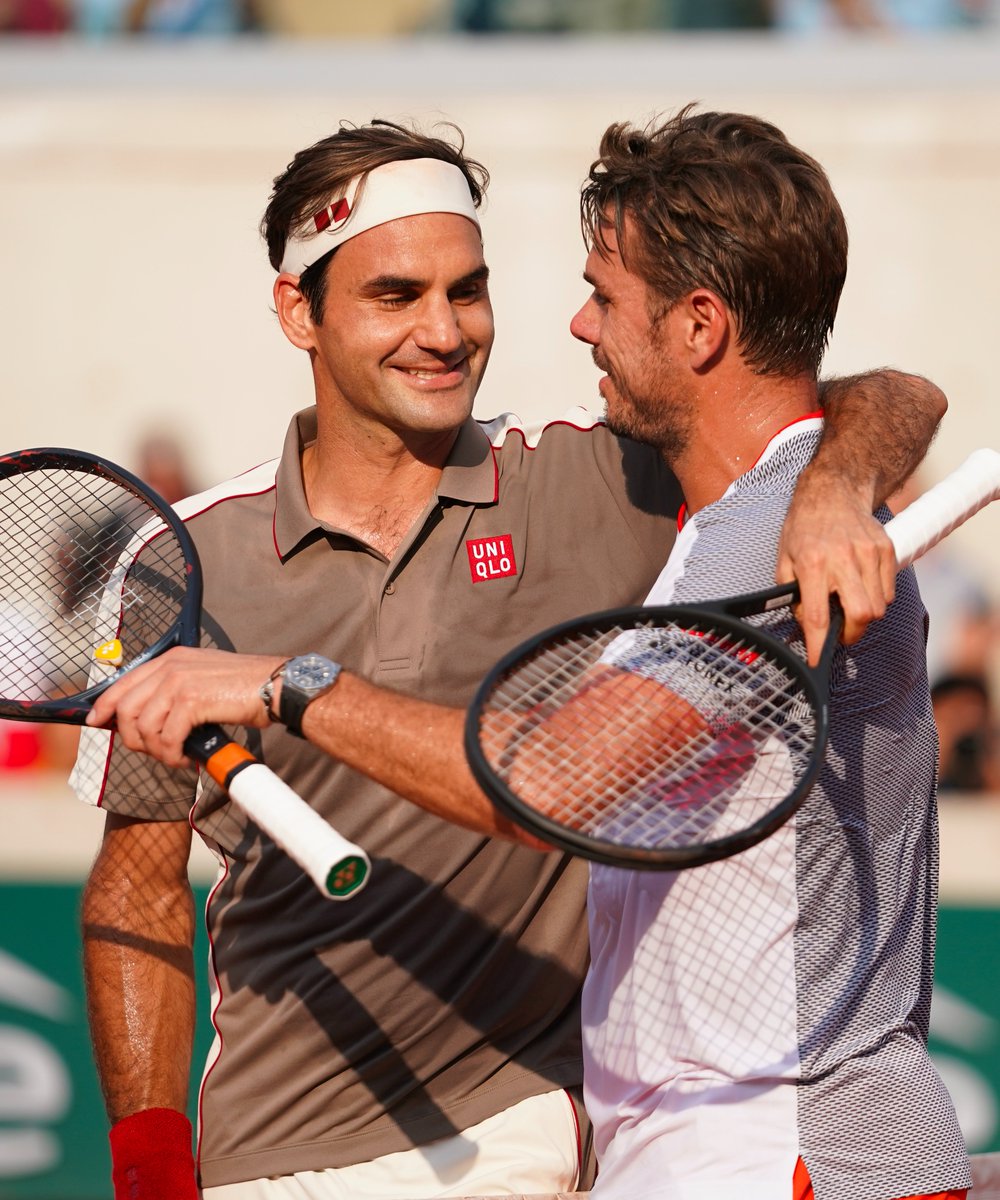 One-handed backhand battle ⚔️🇨🇭 The last GS match between Federer and Wawrinka is now available to watch IN FULL on our YouTube channel 🍿 bit.ly/fmfw19qf