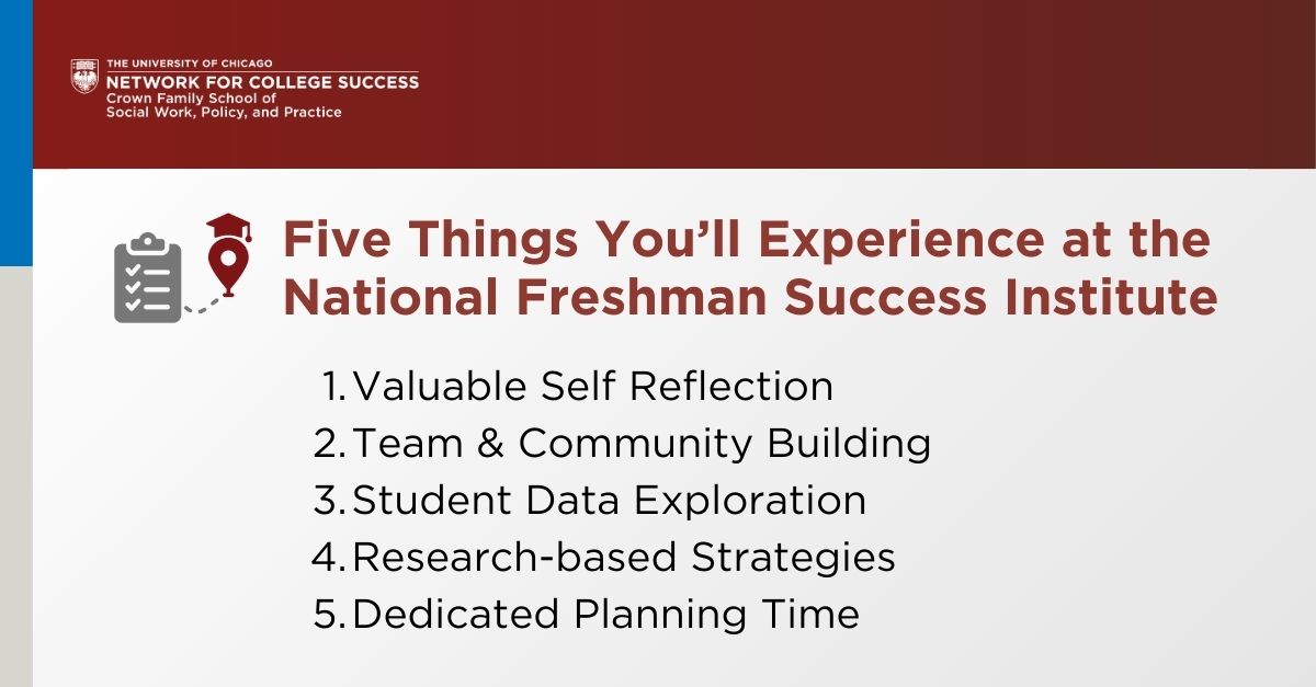 NCSChicago's tweet photo. Over five days, #highschool teams, principals, district leaders, teachers, counselors and staff that attend the National #FreshmanSuccess Institute (#NFSI) will build and extend a foundation in Freshman Success work. 

Register today: https://t.co/v7pWqvFMAO https://t.co/VbanrLwBVX