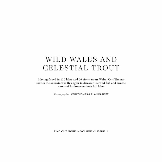 Wild Wales and celestial trout Having fished in 120 lakes and 60 rivers across Wales, Ceri Thomas invites the adventurous fly angler to discover the wild fish and remote waters of his home nation's hill lakes. Read more in the latest issue of Fieldsports Journal, out now.