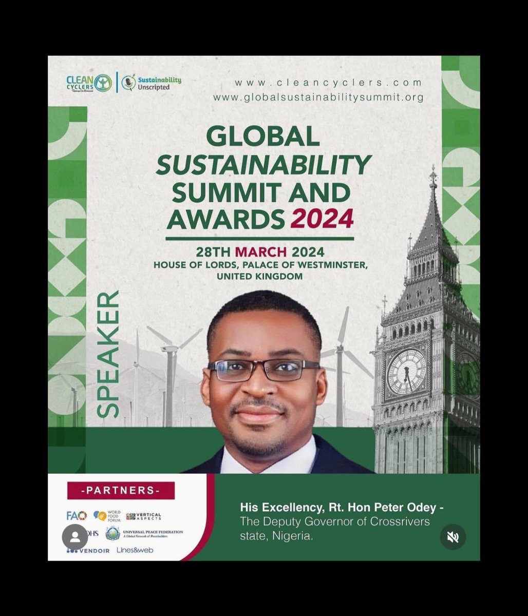 FlorenceAgogo's tweet photo. I’ll be live London Tomorrow for the Global sustainability awards and submit.

Along side the  Cross River state Deputy Governor,Hon Peter Odey ,
Her Excellency Ambassador Olufolake Abdulrasaq ,
Hon minister for youth Development,Dr Jamila Bio ,
And a host of all others ,

I’ll be speaking on sustainable cities and the circular economy,outlining the benefits of prioritizing eco -friendly practices in urban planing and emphasizing the importance of waste reduction and resource efficiency within the circular economy framework.

#Globalsustainabilityawardsandsubmit