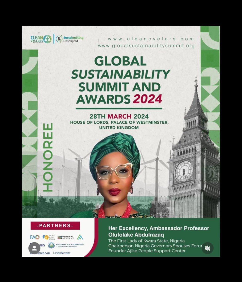 FlorenceAgogo's tweet photo. I’ll be live London Tomorrow for the Global sustainability awards and submit.

Along side the  Cross River state Deputy Governor,Hon Peter Odey ,
Her Excellency Ambassador Olufolake Abdulrasaq ,
Hon minister for youth Development,Dr Jamila Bio ,
And a host of all others ,

I’ll be speaking on sustainable cities and the circular economy,outlining the benefits of prioritizing eco -friendly practices in urban planing and emphasizing the importance of waste reduction and resource efficiency within the circular economy framework.

#Globalsustainabilityawardsandsubmit