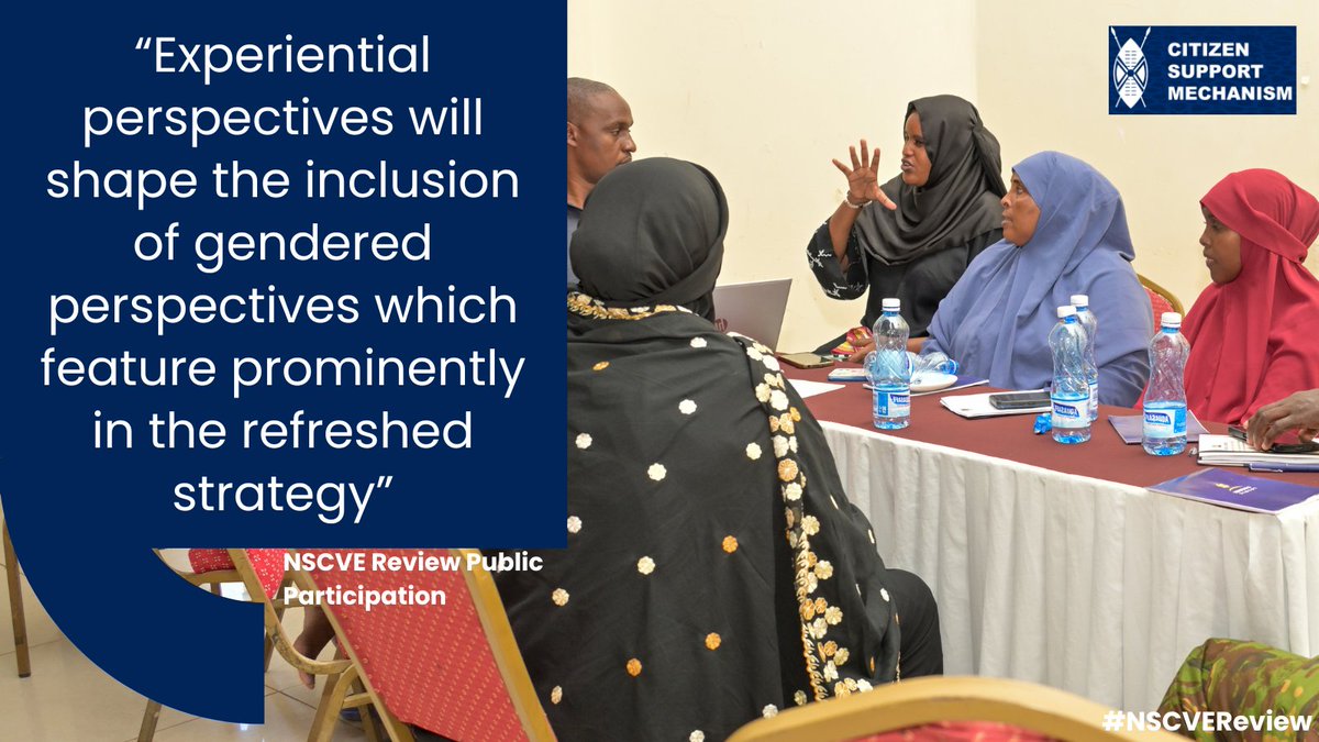 'Experiential perspectives will shape the inclusion of gendered perspectives, which feature prominently in the refreshed strategy.' - #NSCVEReview public participation @tendasasa @theGCERF @Midrifthurinet