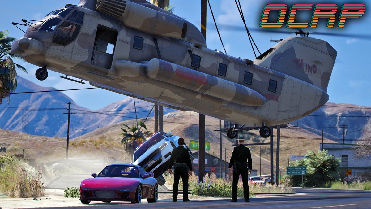 BayAreaBuggs's tweet photo. Join @CivRyan &amp; myself in OCRP as we get out of tickets by picking up police cars with a helicopter!

(Out Now!)
https://t.co/wX4K38zZyw https://t.co/kfuRzyZf4x