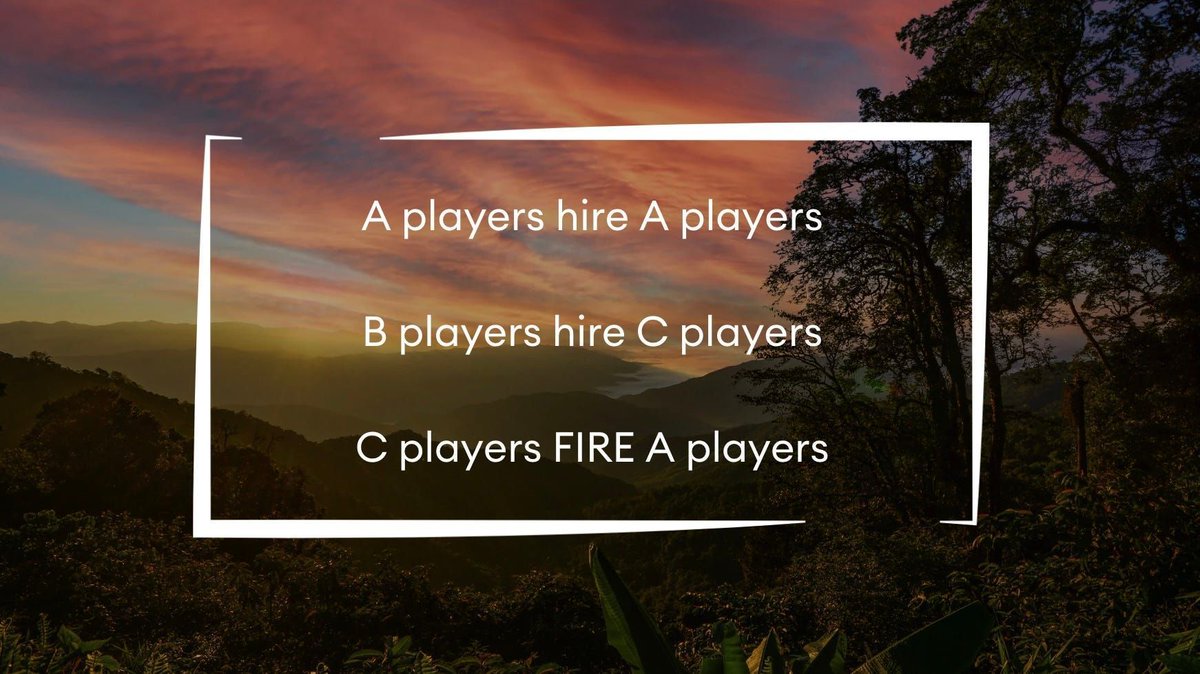 "C players FIRE A players"

Don't know if someone has ever experienced this?

A players certainly leave teams of C player.

When standards and ambition are low, A players quickly notice and start seeking better opportunities, better places to thrive.