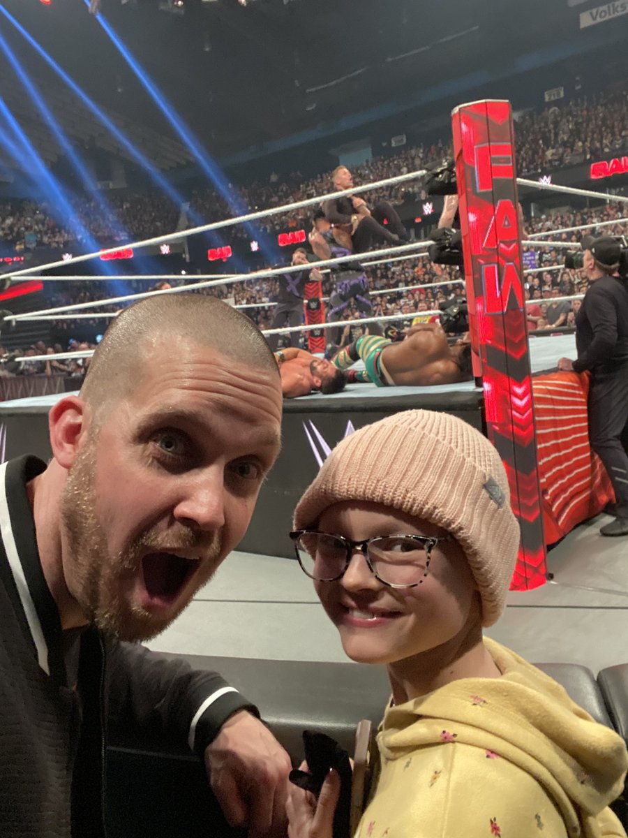 dpiper85's tweet photo. @CodyRhodes 
Whoever said “never meet your heroes” obviously had the wrong heroes.
 
We had the incredible honor of meeting one of Harper’s heroes on Monday. @CodyRhodes kindly took time out of his incredibly busy schedule to meet with us. On top of him chatting it up with Harper https://t.co/JVeUmHgUoR