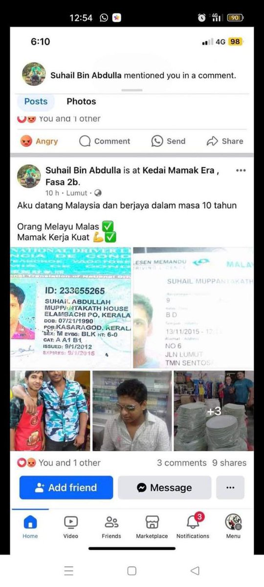 mynewshub's tweet photo. Mamak yang admin viralkan pagi tadi...dah kena mengadap ...tapi tiba-tiba mengaku FB kena hacked...siap sumpah junjung Al- Quran ... kalau kau menipu...sah kena makan sumpah nanti https://t.co/0uKq0mByDk