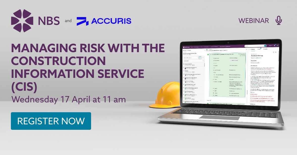 Join our next webinar to learn more about the Construction Information Service and how it integrates with NBS Chorus, enabling users to easily access the latest standards and guidance, streamlining project timelines and mitigating risks. Register ⬇️ bit.ly/49frXuq