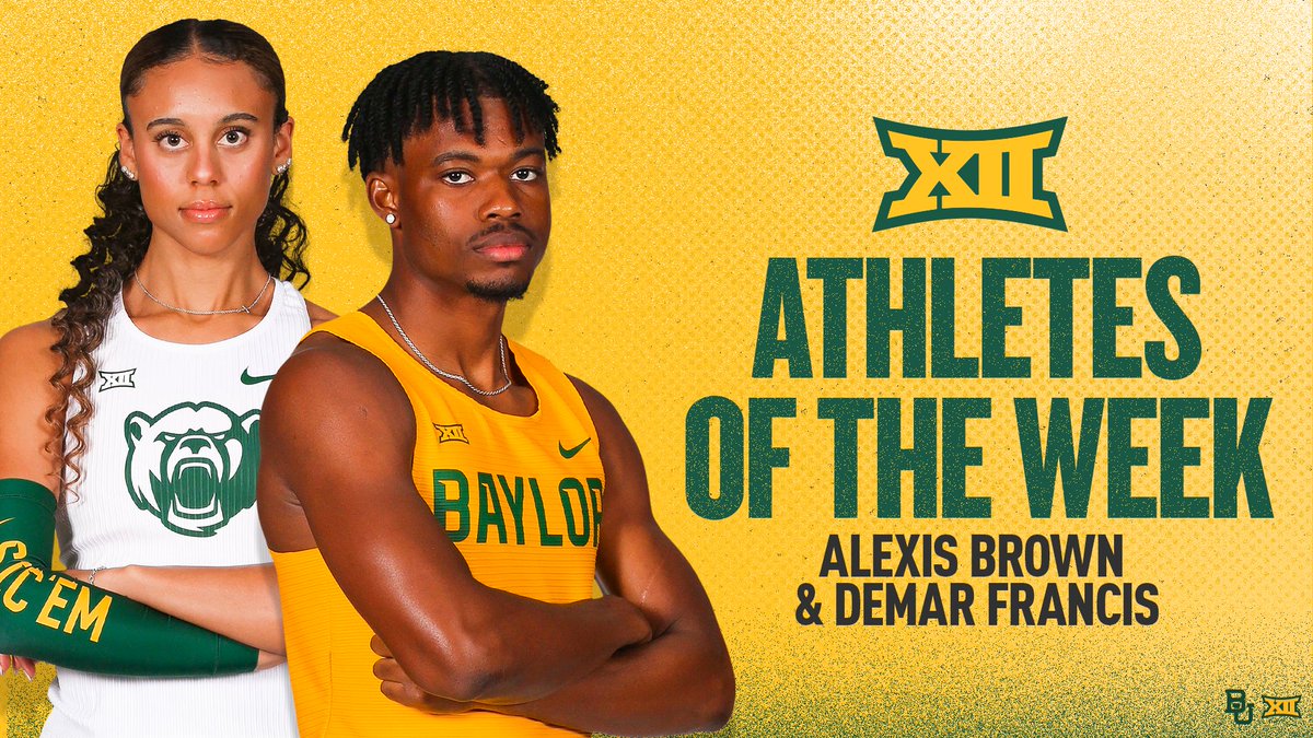 So nice we did it twice 😉🧹

Congratulations to <a href="/alexisshentel/">lex ♡🇭🇹</a> &amp; <a href="/DemarFrancis2/">Demar Francis</a> -- our <a href="/Big12Conference/">Big 12 Conference</a> Athletes of the Week!

📰 baylorbea.rs/3xkwDSe

#SicEm 🐻