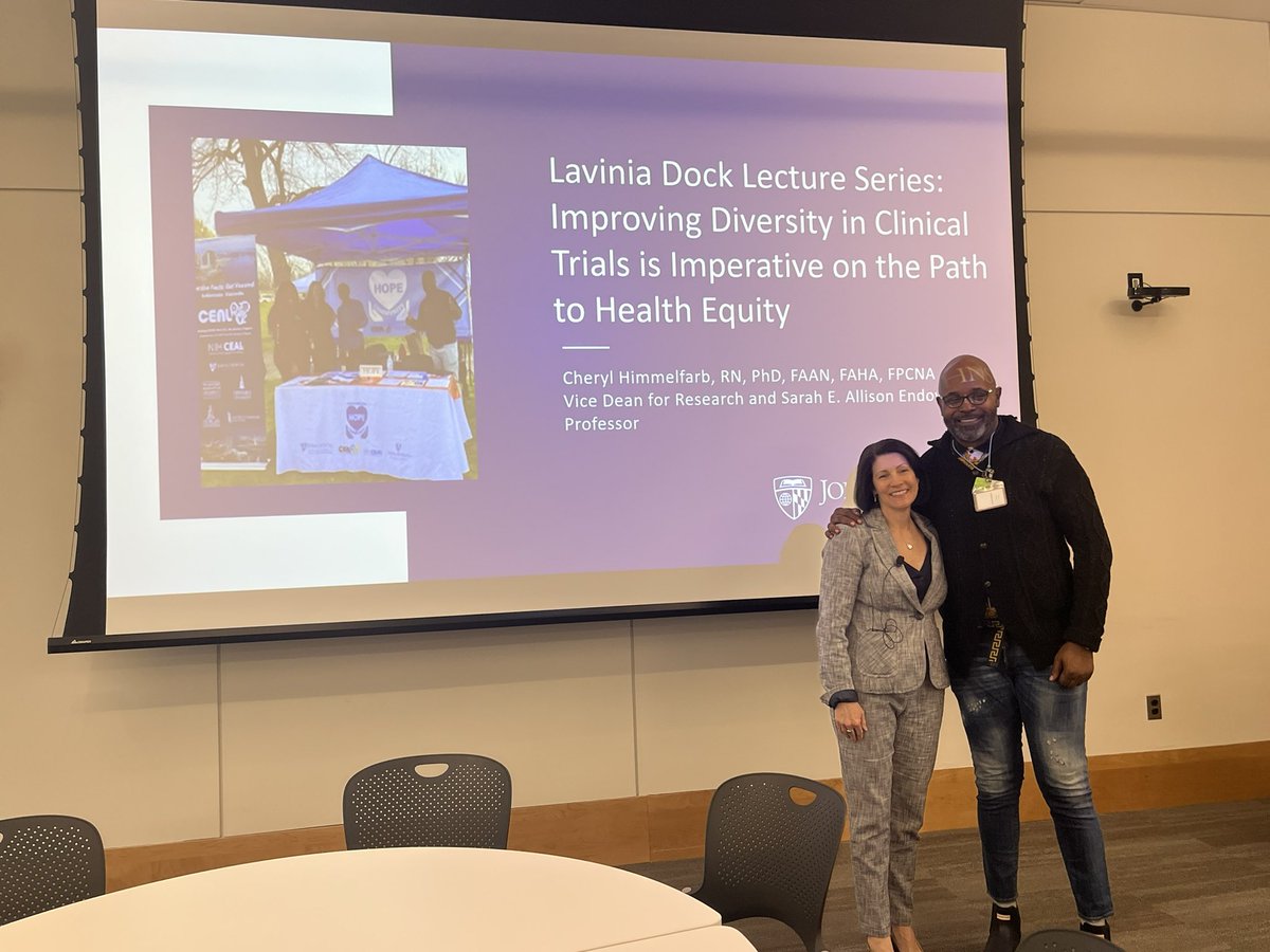 Happening now! Excited to listen to @ictrjhu and @JHUNursing innovative leader Dr @CDH_JHU share how we can improve diversity in clinical trials to lead a path to health equity!