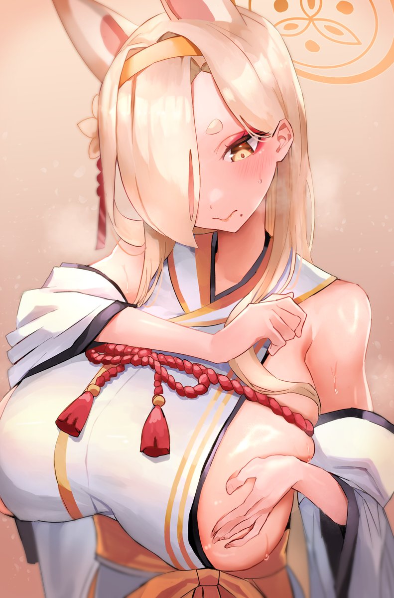桑上カホ(ブルアカ) 「#無言で絵を貼るとフォロワーさんが増える 」|hei🍆のイラスト