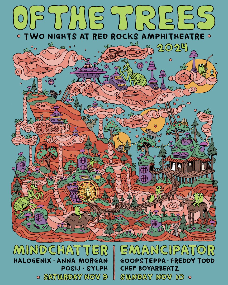 OfTheTrees's tweet photo. RED ROCKS. Let’s do it again, folks  - *TWO NIGHTS* this time; two different stage designs, with two legendary lineups. Life is a dang trip. Let’s close out another season with a bang. Now that this lineup is finally out, i gtg work on finishing this album.

https://t.co/XTqHOQUkzb