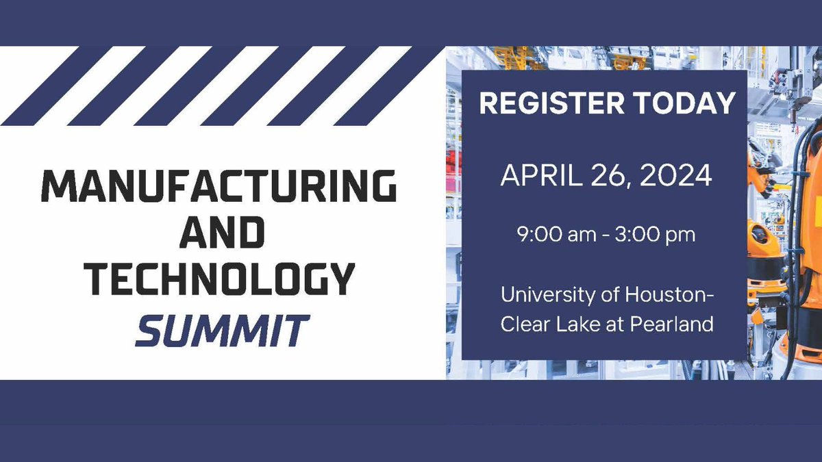 U.S. Commerce Dept. (@commercegov) on Twitter photo Join the San Antonio <a href="/USMBDA/">USMBDA</a> Advanced Manufacturing Center, <a href="/TMAC_org/">TMACdfw.org</a> & other partners for the Manufacturing & Technology Summit on 4/26 at the University of Houston Clear Lake– Pearland.
Sessions will cover workforce, supply chain resiliency & more. bit.ly/3IKIxrg Join the San Antonio <a href="/USMBDA/">USMBDA</a> Advanced Manufacturing Center, <a href="/TMAC_org/">TMACdfw.org</a> & other partners for the Manufacturing & Technology Summit on 4/26 at the University of Houston Clear Lake– Pearland.
Sessions will cover workforce, supply chain resiliency & more. bit.ly/3IKIxrg