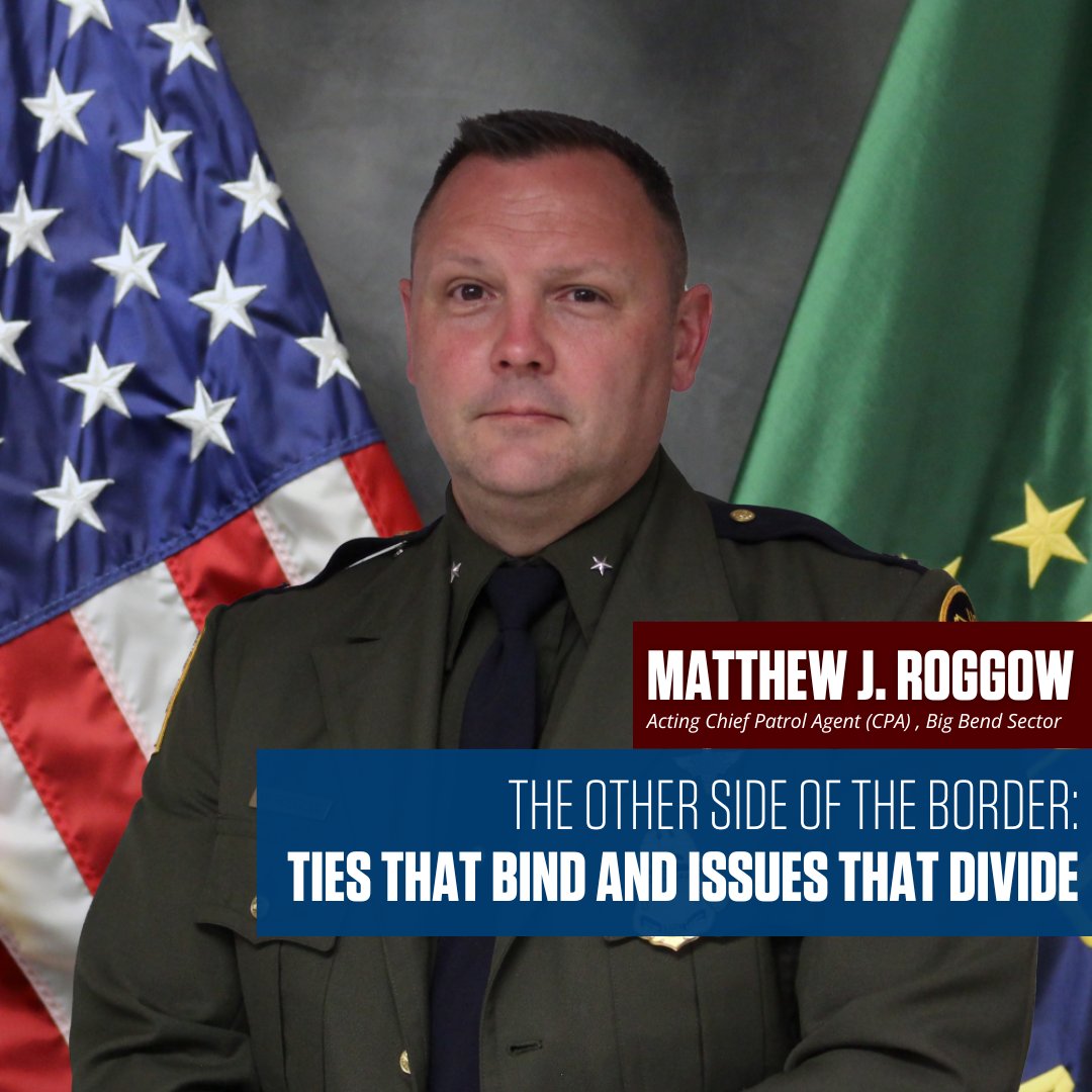 Please join us on April 8th at 5:15 p.m. CT for The Other Side of the Border: Ties that Bind and Issues that Divide U.S. Border Patrol’s Matthew Roggow will share his experience in leadership in increasing border community liaison efforts. Register here: bit.ly/3x34xec