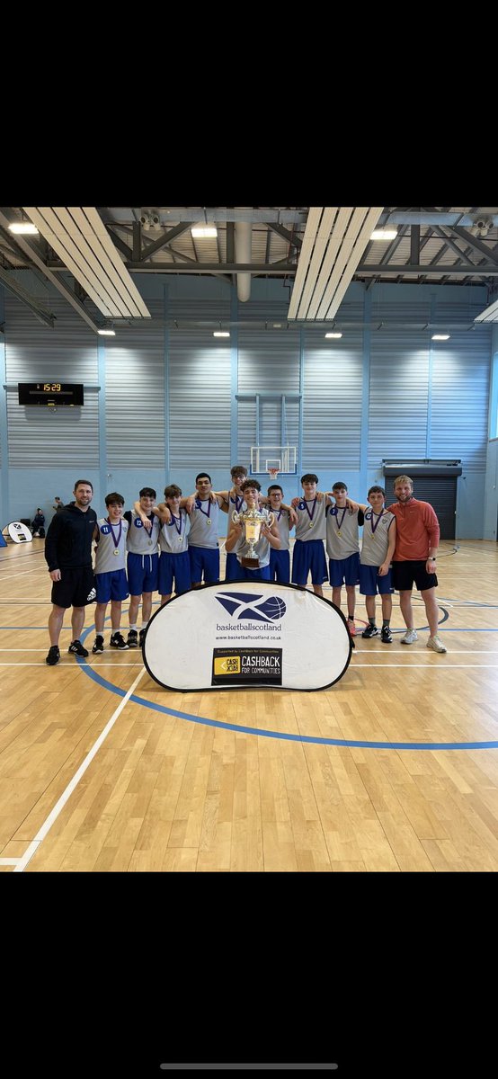 QHSPE's tweet photo. Introducing your Scottish cup u15 champions!The boys came out on top in a narrow win to Graeme high school in the semi final, and finished it off with a win vs Mearns castle in the final. So proud of this team of boys well done to everyone involved in the cup run!
@QueensferryHS https://t.co/TdMpwUbBO6