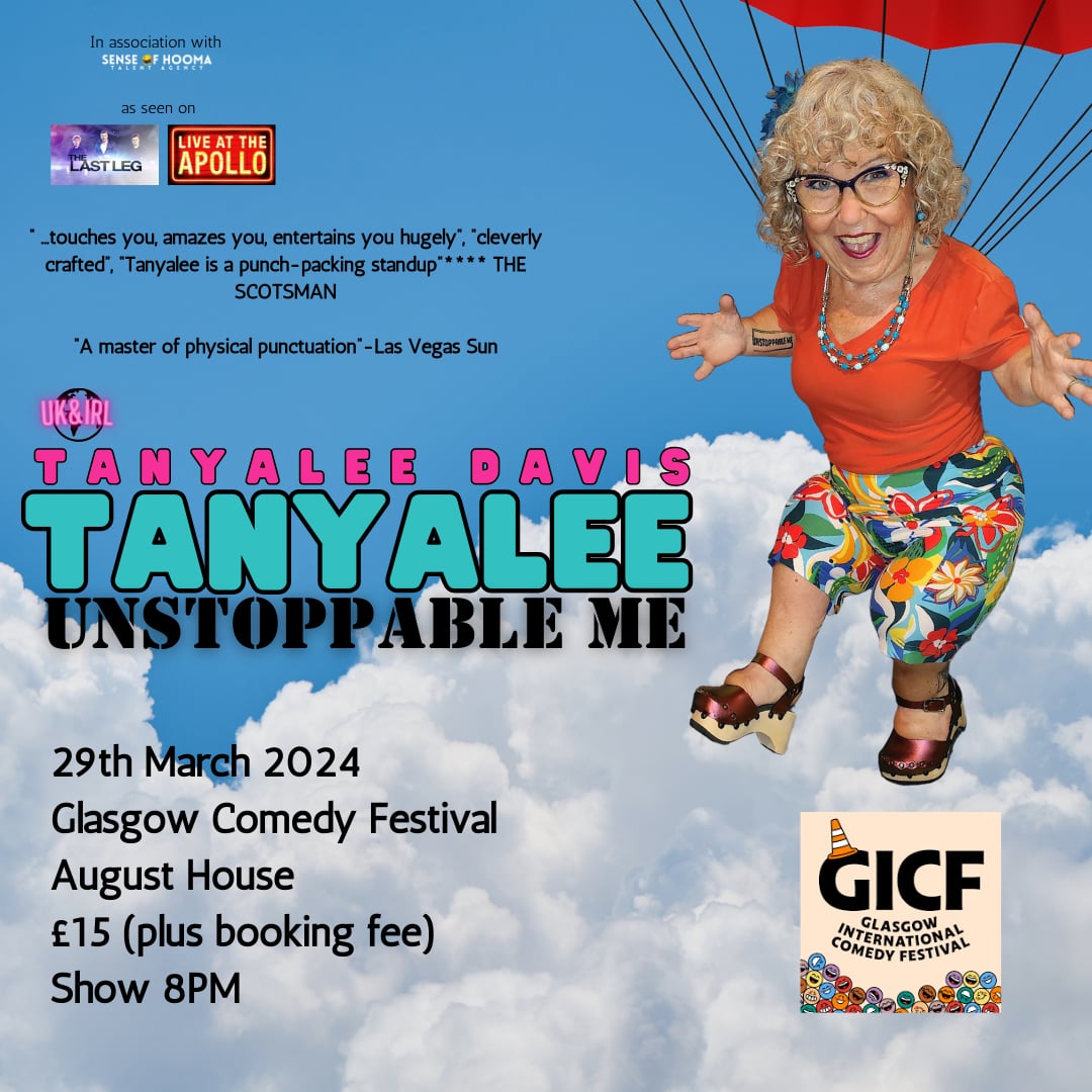 TanyaleeDavis's tweet image. This Friday @GlasgowComedy  Tanyalee UnstoppableMe COMEDY /Motivational show is on 8pm The August House Tixs glasgowcomedyfestival.com/performances/t… #Glasgow #Glasgowcomedyfestival  #UnstoppableMe #TanyaleeDavis #Scotland #ontour @Glasgow_Live @Glasgow_Times