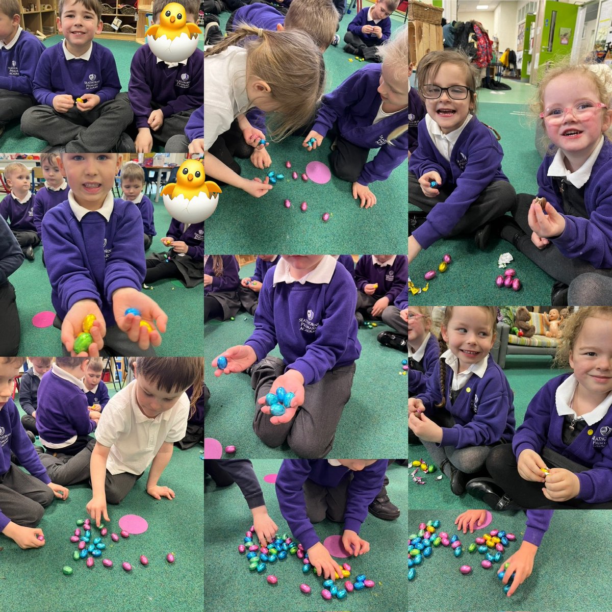 Reception enjoyed an Easter Egg hunt at forest school! Our children showed our value of friendship and love by sharing the eggs they found with their friends!  We counted over 100 eggs &amp; shared them equally between all the children.  What a fun afternoon!
#WeAreGAT
#Egghuntfun
