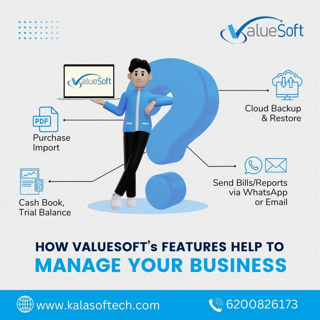 KALASOFTECH1's tweet photo. Discover how Valuesoft can streamline your business operations with cutting-edge accounting and inventory management solutions.
For Free Demo Call: +916200826173
Visit: https://t.co/qx78fZBpYC
#gstfiling #gst #gstupdate #gstfilingservices #GSTBillingSoftware #accounting #automob https://t.co/emePYOjDxH