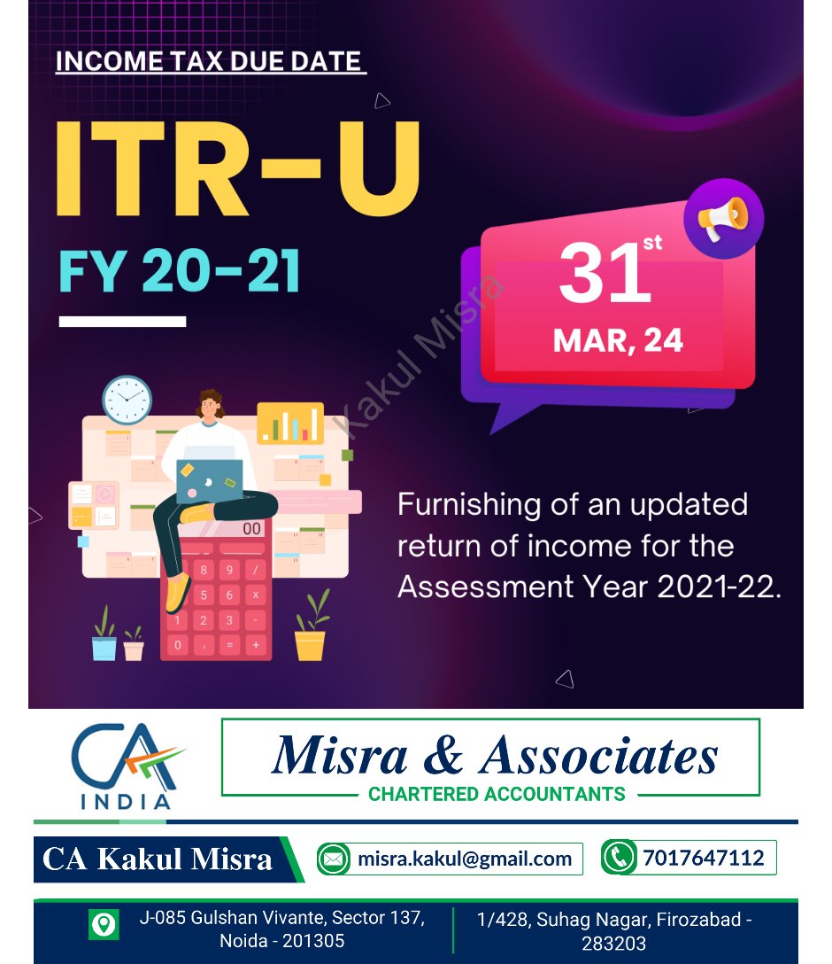 KakulMisra's tweet photo. ITR-U #ITRU
#UpdatedITR
#IncomeTaxIndia
#TaxFiling
#FinancialCorrection
#TaxCompliance
#IncomeDeclaration
#TaxUpdates
#FinanceAndTaxation
#ResponsibleTaxFiling https://t.co/EcbYn8PKII
