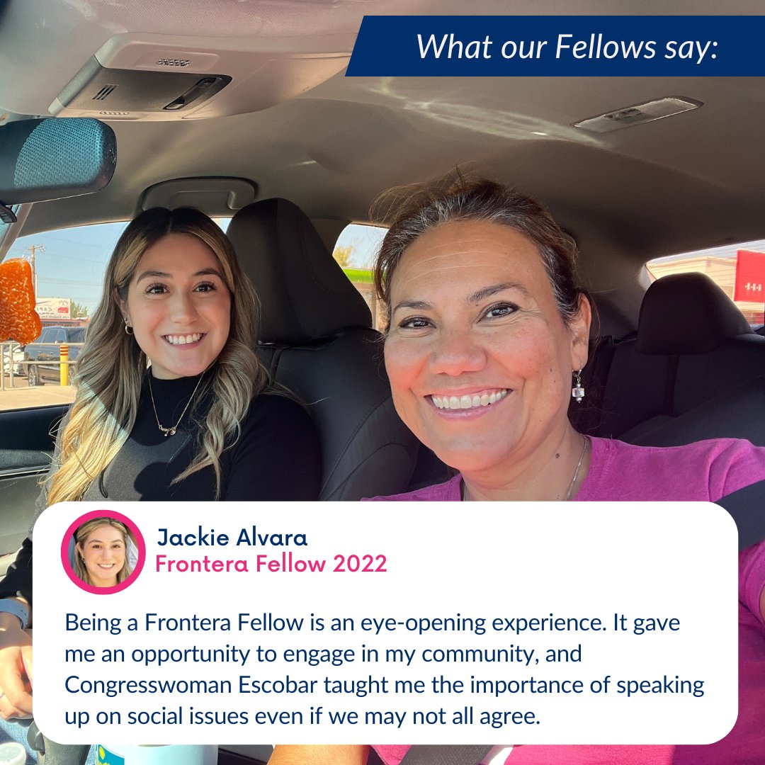 I'm thrilled to share with you a review from Jackie, a 2022 Frontera Fellow, about my #summerinternship program. Applications are open for another 2 weeks! APPLY: democracy-summer.breezy.hr/p/b42dc2d99473…