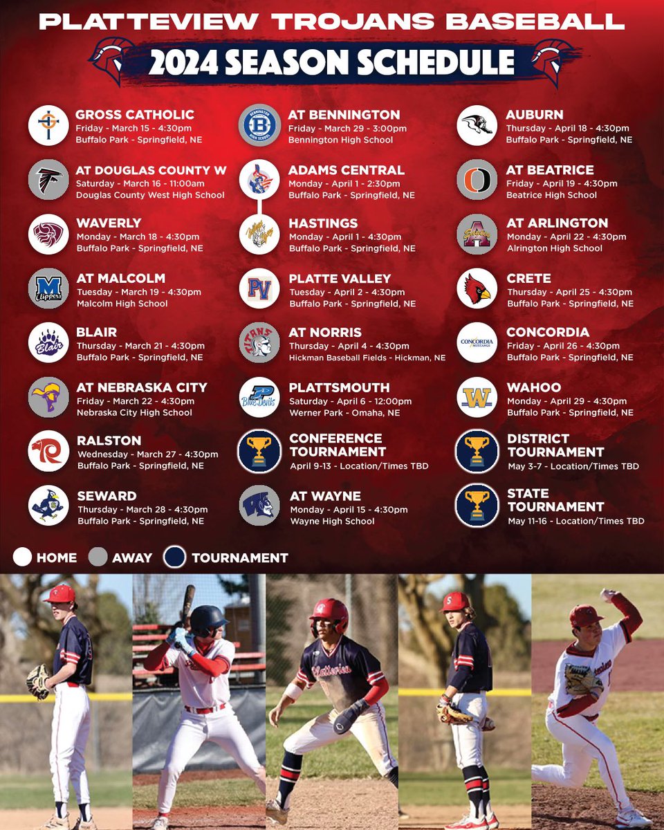 <a href="/Trojans_of_PHS/">Platteview Activities and Athletics</a> <a href="/Platteview_HS/">Platteview Trojans</a> we have had a few changes to schedule! Hopefully cold weather is done after today! Here is our updated schedule for the season!