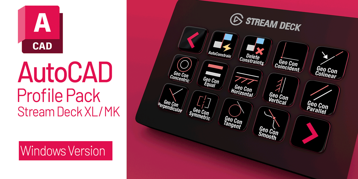 Designing in AutoCAD? ✏️📐 Use Stream Deck to access your favorite shapes, tools, and more with this profile pack by @sideshowfxtwit. Get the pack: marketplace.elgato.com/product/autoca…