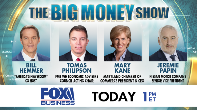 Coming up at 1p ET: 'America's Newsroom' Co-Host @BillHemmer Fmr WH Economic Advisers Council Acting Chair Tomas Philipson Maryland Chamber of Commerce President & CEO Mary Kane Nissan Motor Company Senior VP Jeremie Papin @BrianBrenberg @JackieDeAngelis @RiggsReport