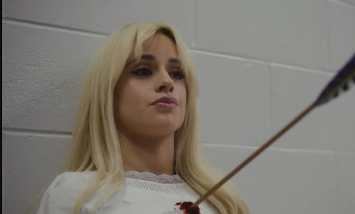 cabEYomyeggo's tweet photo. okay the romance reference with the arrow we see you ms. cabello https://t.co/WxDgKhR6vZ