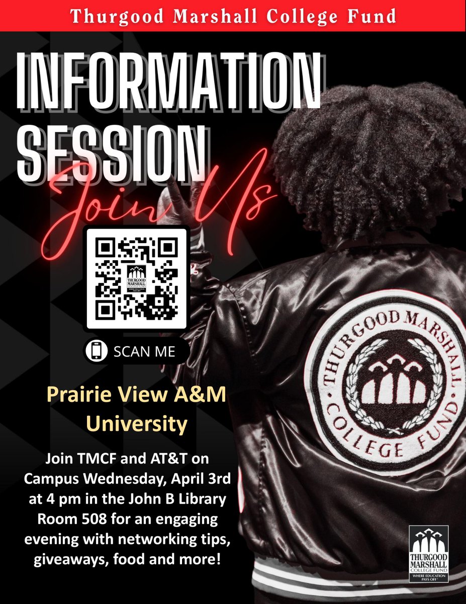 Join TMCF and AT&amp;T on Campus Wednesday, April 3rd at 4pm in the John B Library Room 508 - Networking Tips - Giveaways - Food - And More!