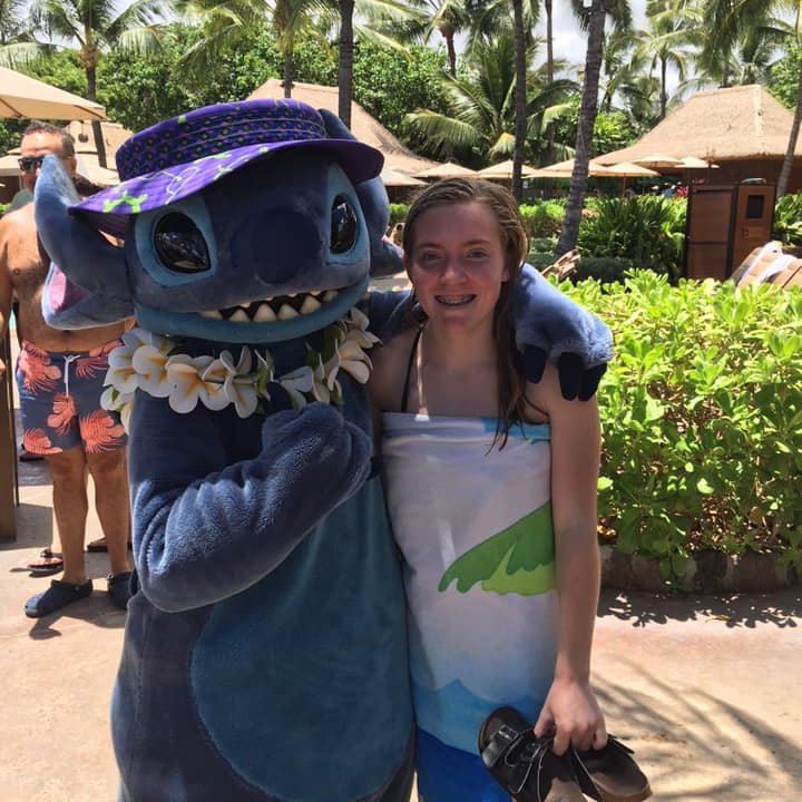 Happy #WishGrantedWednesday! We're excited to share Allison's wish come true at Disney. Just look at that big smile with Stitch! Thanks to our supporters, Allison & her family have these memories forever—laughter, smiles, & quality family time in the happiest place on Earth. 🌟