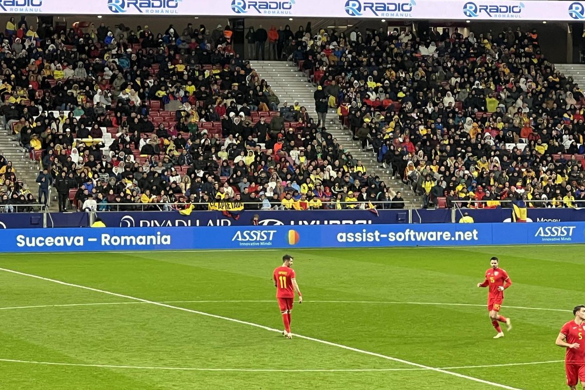 assistsoftware's tweet photo. ⚽ Yesterday we supported our national football team in the match against Colombia, which was played at the famous Wanda Metropolitano stadium in Madrid. 
We are grateful to those who captured our appearance during the game and sent us images from the #TV or from the #stadium. 🏟️ https://t.co/nw9qmMBdx6