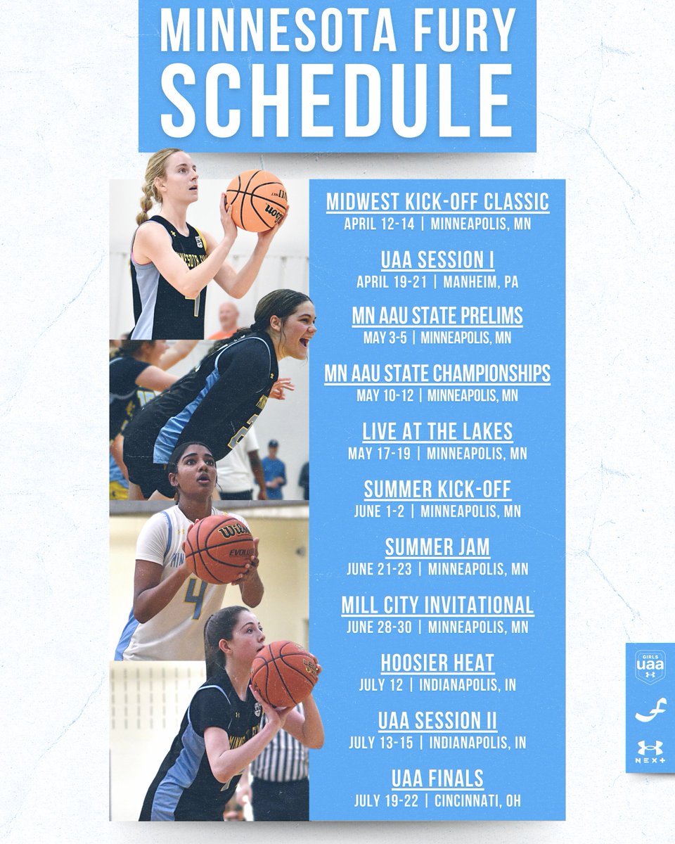 𝗪𝗘'𝗥𝗘 𝗥𝗘𝗔𝗗𝗬 𝗧𝗢 𝘾𝙊𝙈𝙋𝙀𝙏𝙀.

Check out the full 𝟮𝟬𝟮𝟰 𝗦𝗘𝗔𝗦𝗢𝗡 𝗦𝗖𝗛𝗘𝗗𝗨𝗟𝗘 for our 𝗨𝗔𝗔 teams! ⤵️

#FuryFam | <a href="/UANextGHoops/">Girls UAA</a>