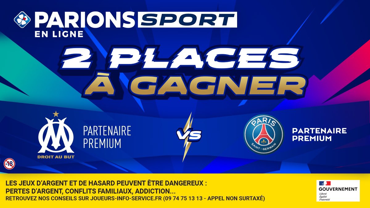 Janusport's tweet photo. 💥 2 PLACES À GAGNER POUR LE CLASICO #OMPSG

⚽️ Tag une personne que ça pourrait intéresser 🤝 

♥️ RT + follow @Janusport & @ParionsSport

🎁 100€ de bonus (premier pari remboursé en freebets si perdant) + accès au Discord à vie en cas de dépôt : https://t.co/fUXOm4tV9N

#TeamOM