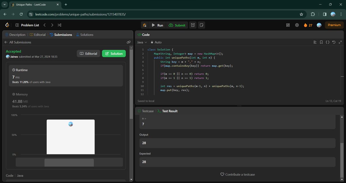 jainextwt's tweet image. Day 25/30 #30DaysOfDSA

✅ Subarray Product Less Than K (Daily)
✅ Unique Paths

#DSA
#30dayscoding
#Coding
#leetcode
#buildinpublic