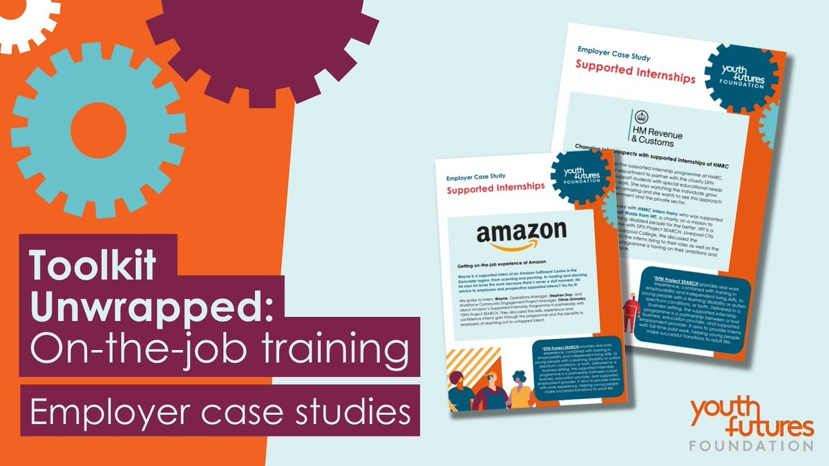 We're celebrating #NationalSupportedInternshipDay by showcasing employers working in partnership with the fantastic @dfnsearch.📖 📚Meet Wayne, currently interning at @amazon's Doncaster fulfilment centre, and Harry, an intern at @HMRCgovuk. Read more: youthfuturesfoundation.org/news/toolkit-u…