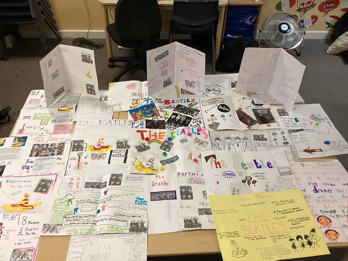 3D_stjohns's tweet photo. Some amazing homework based on our Local History topic The Beatles. We have loved learning all about this incredible band.🎶🎸🎤 https://t.co/zLWcuuE78w