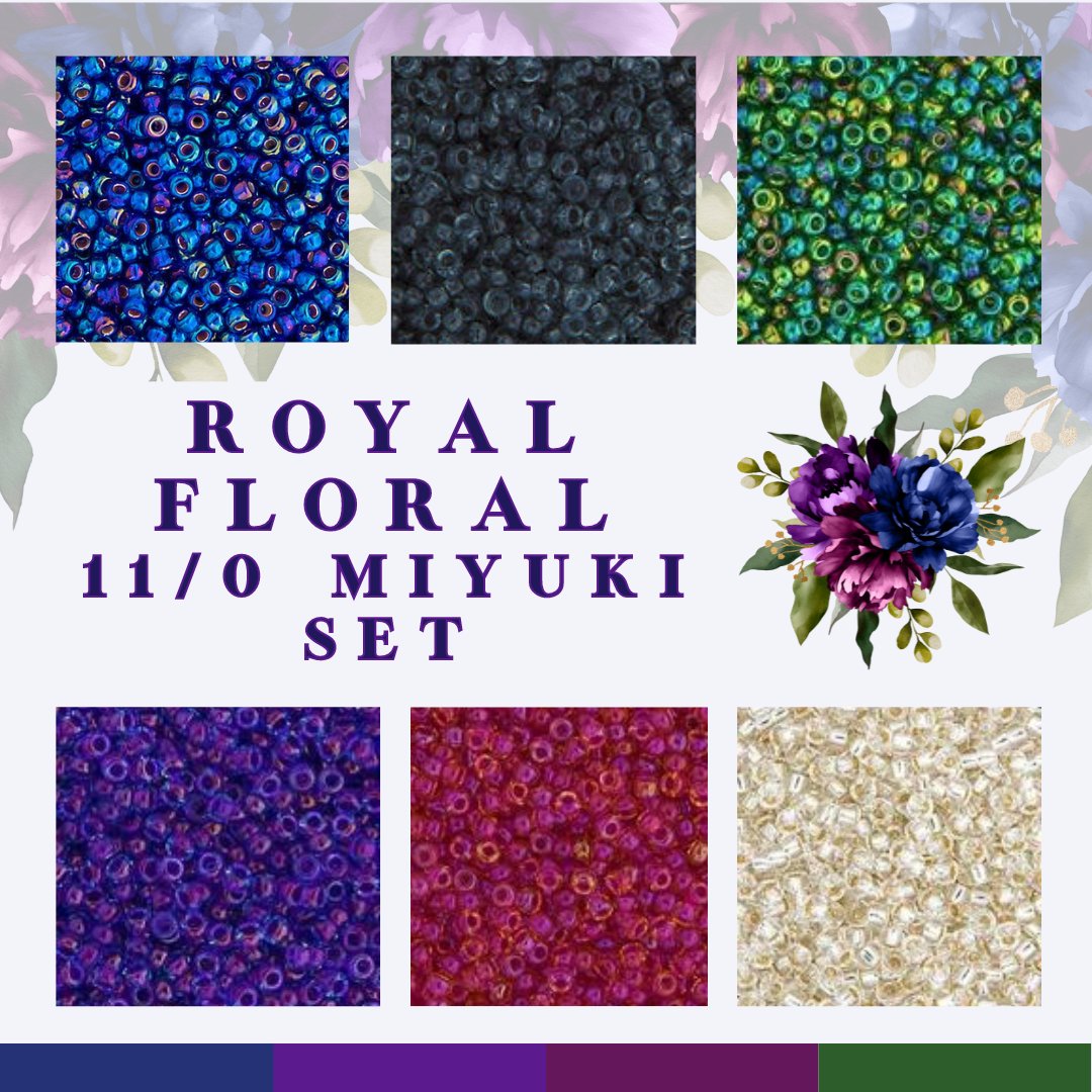 'Royal Floral' Set, 11/0 Miyuki Seed Beads

Newest Miyuki Seedbeads sets are here, fresh floral colour palettes for spring!

sundaylacecreations.com/products/royal…

#beadwork #indigenousbeadwork #beads #seedbeads #colourpalatte #fashion #beaders #beading #beadtok #beadworkcanada