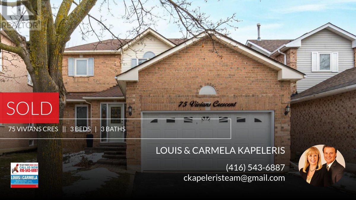 LouisAndCarmela's tweet photo. Check out this listing that just sold in Brampton! If you're thinking about selling your home, send me a message or give me a call at (416) 543-6887 so we can talk about your options.

Louis &amp; Carmela Kapeleris,Real Estate... https://t.co/x0opucd8C9 https://t.co/AjutSI3J4t