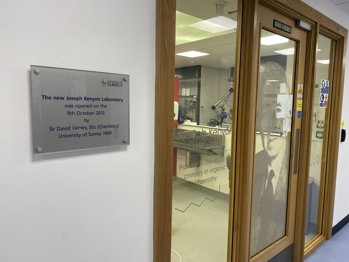 SCCESurrey's tweet photo. We’re thrilled that our Joseph Kenyon synthetic chemistry research laboratory has received the LEAF bronze Award for implementing #SustainablePractices across the lab-the first of many awards in the school. Well done to everyone involved. @UniOfSurrey #chemistry https://t.co/6oJ3bMmeR2
