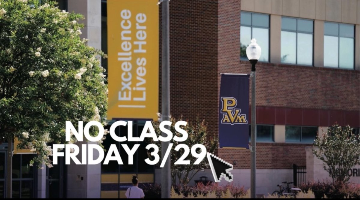 Happy Wednesday Panthers🐾! Just a friendly reminder: This Friday, 3/29, marks the observance of Good Friday. It’s a day of reflection and renewal. ☀️ Embrace the opportunity to recharge and let excellence shine wherever you go! Enjoy your day💛💜! #PV #PVAMU #GOODFRIDAY