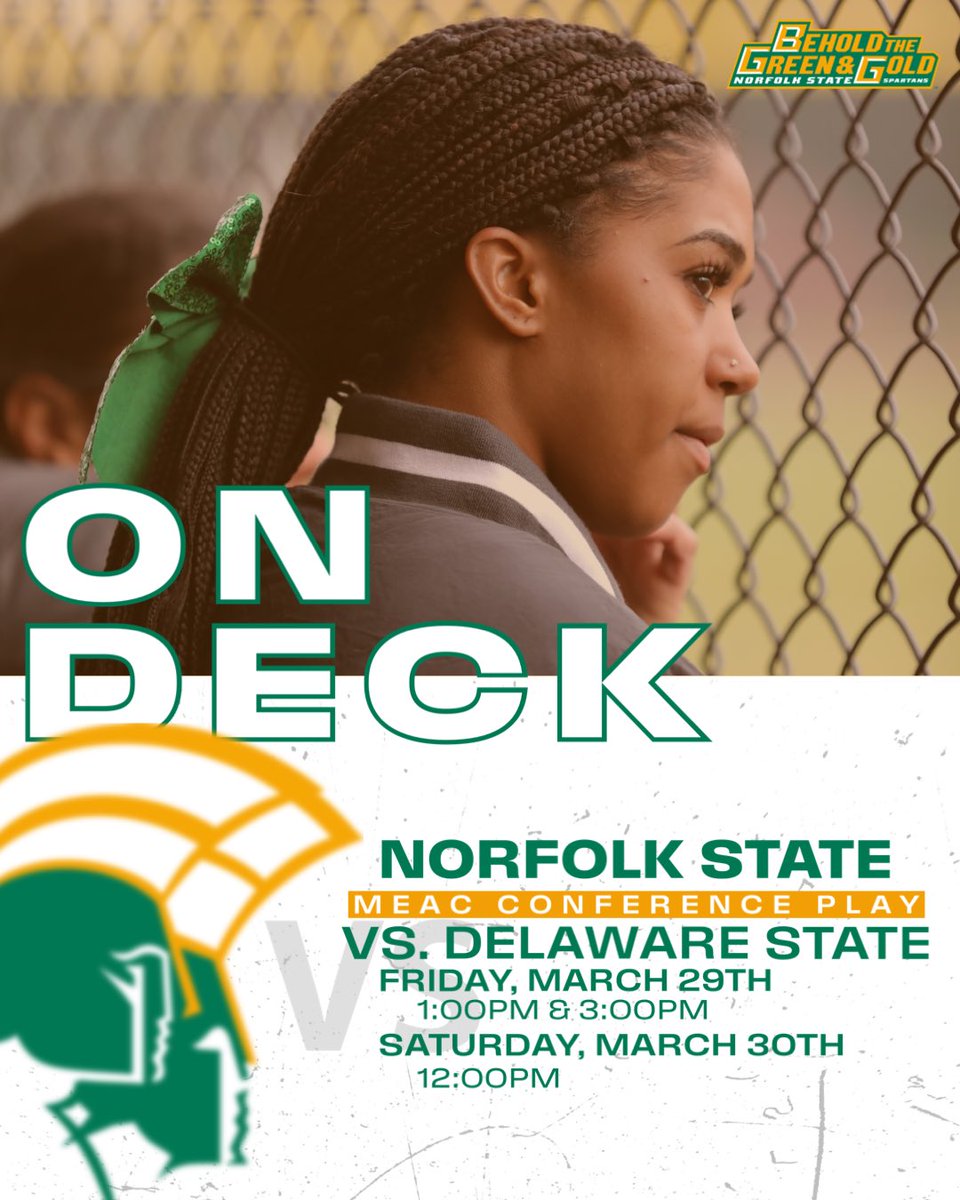 nsusoftball's tweet photo. 𝐓𝐚𝐤𝐢𝐧𝐠 𝐨𝐧 𝐭𝐡𝐞 𝐇𝐨𝐫𝐧𝐞𝐭𝐬

We have another MEAC home series this weekend against the Delaware State Hornets! This will round off our 7-game home stand until we head on fhe road next weeken! come out and support!
#WeAreEnough #GoldStandard #Behold https://t.co/4INvEohbs1
