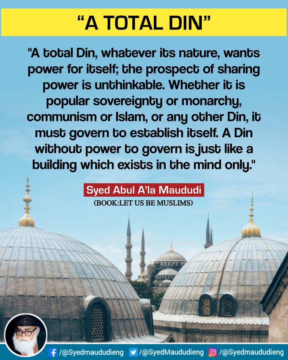 SyedMaududiEng's tweet photo. #Islam #Din #wayoflife #islamicquotes #iqamatedeen #establish #drisrarahmed #Maududi https://t.co/vzTrPBEX40