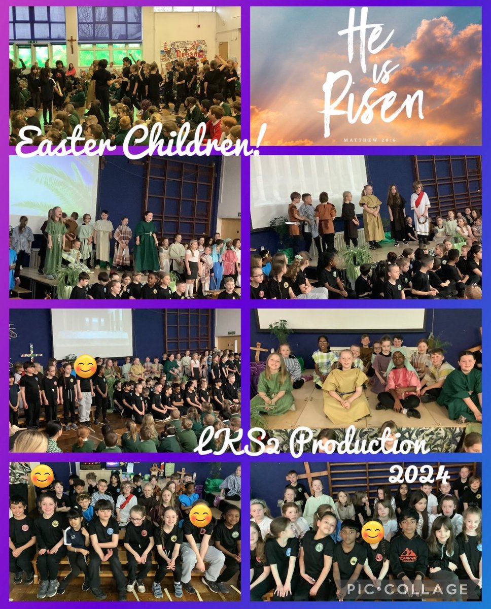Today Year 3&4 performed a beautiful retelling of the Easter Story. They acted and sang their hearts out infront of a packed out audience and we couldn’t be prouder. A fantastic effort LKS2! @MissWheeler10 @_mrs_bond #sjsbworship #sjsbmusic #MakeChristKnown #HolyWeek2024