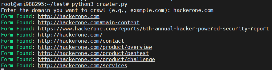 formcrawler:- This script Crawls the website and finds the URLs that contain html forms. You can set the depth of crawling inside the script. github.com/dirtycoder0124…