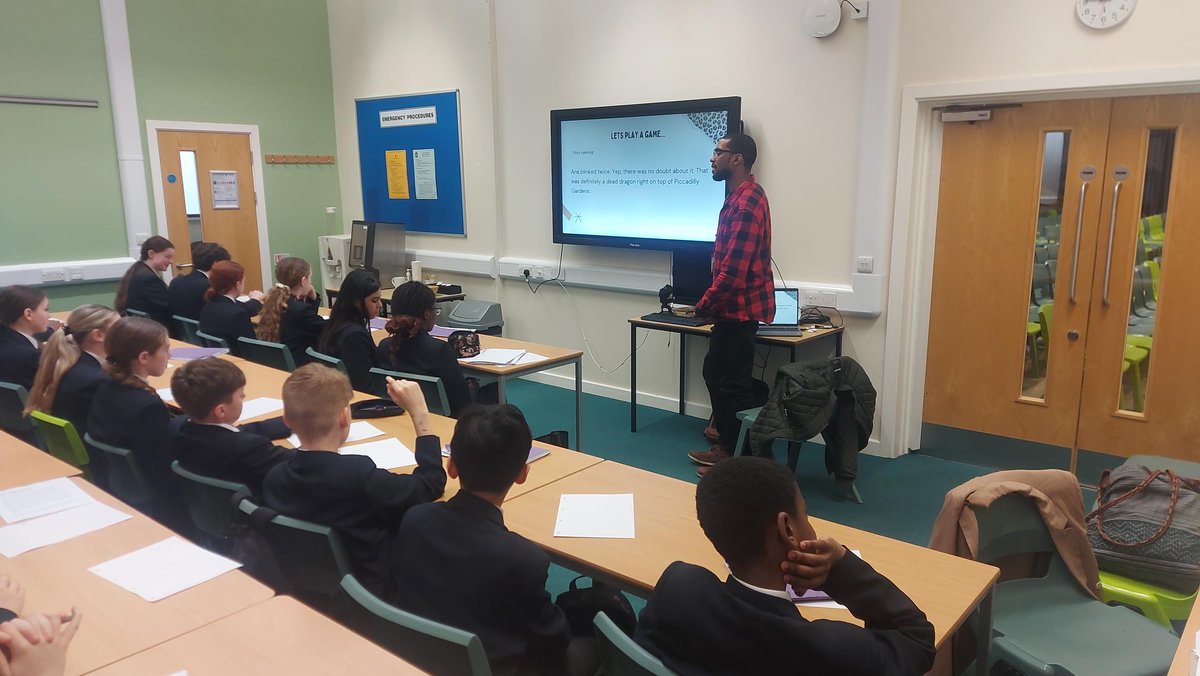 Today we held our Rhetoric By Heart Competition where students give a speech on a matter close to their hearts. With acclaimed children's author @ashley__thorpe on the judging panel, pupils didn't make the decision-making process easy, so well done to our winner Hamza from 8H! 👏