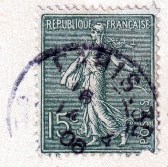 mercipourlacart's tweet photo. Timbre France, Semeuse de Roty lignée 15 c vert-gris 1903

Voir la carte Joyeuses Pâques
https://t.co/QbuJGjLNVT

#timbre #timbres #stamp #stamps #briefmarke #briefmarken #postzegel #postzegels #francobollo #francobolli #sello #sellos #selo #selos
#SemeusedeRoty #timbreSemeuse https://t.co/8ZZ2ObV3uf