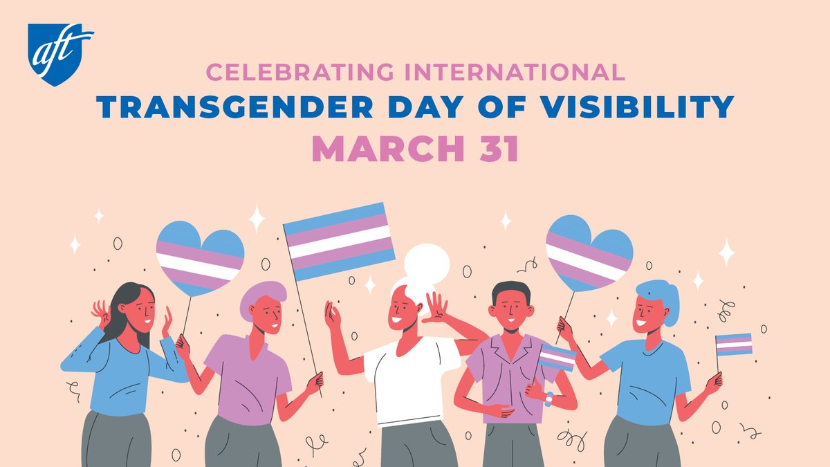 Tomorrow, we honor International #TransgenderDayOfVisibility, celebrating the strength and resilience of our transgender union and community members and affirming our commitment to creating a more inclusive and equitable workplace for all. #TransDayOfVisibility