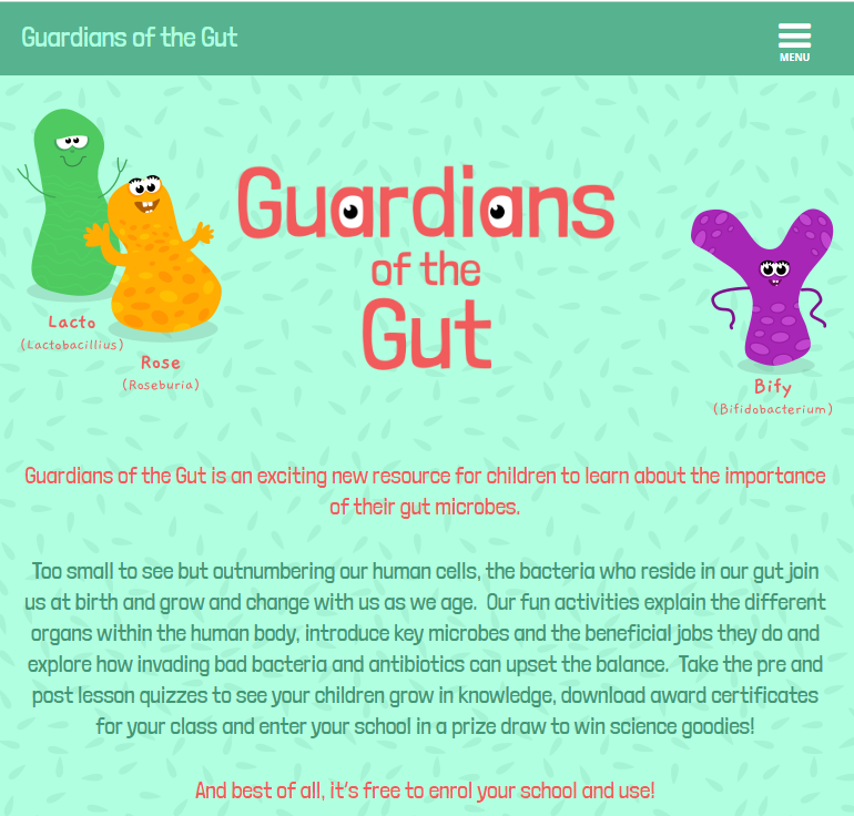 Great outreach from @hall_lab! Guardians of the Gut: ready-to-go educational materials for kids about the #microbiome! 🤓🦸‍♀️🦠🔬 guardiansofthegut.org