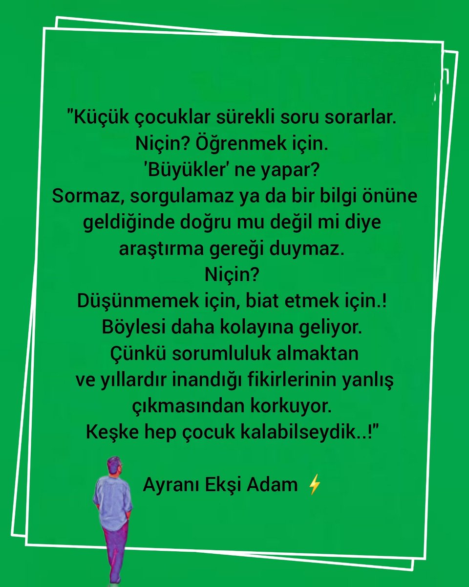 AyraniEksiAdam's tweet photo. #Sormak #Sorgulamak #Araştırmak #Bilmek 
#AyranıEkşiAdam ⚡️ https://t.co/sSX1z22LRZ