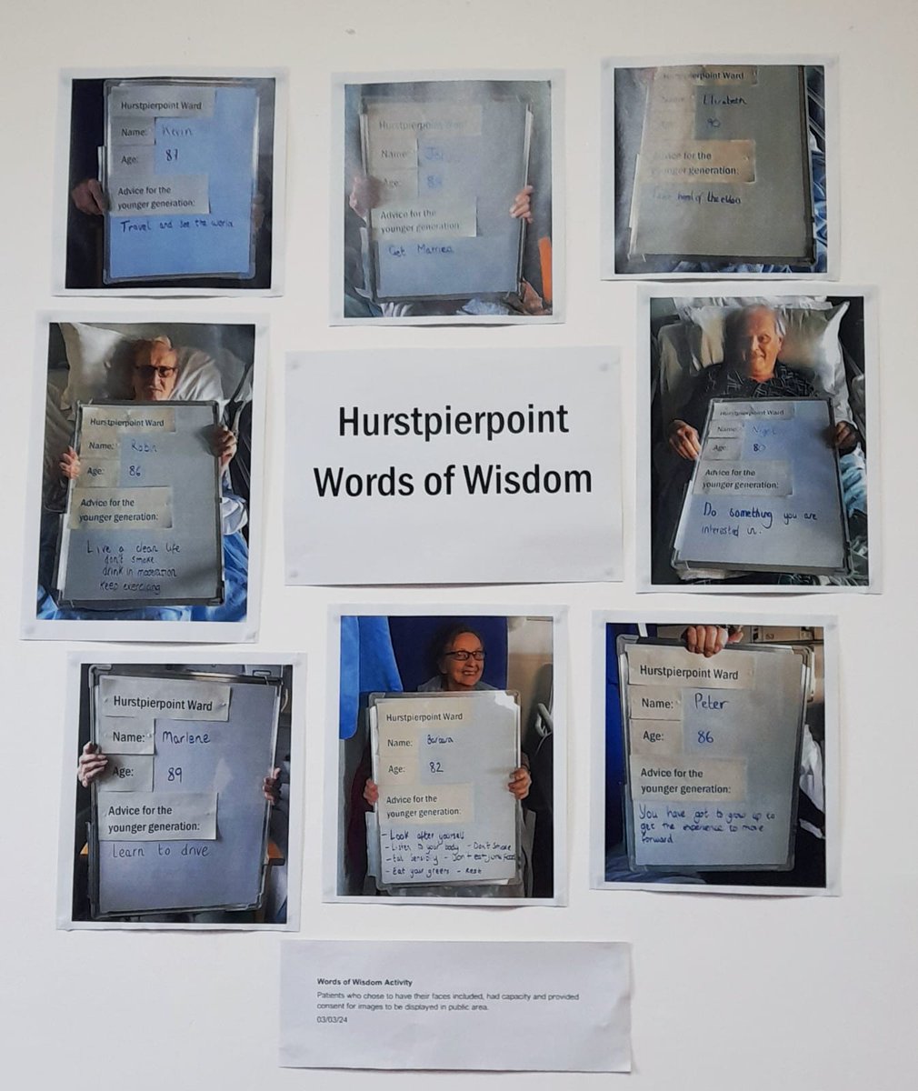 UHSxKaizen (@uhsxkaizen) on Twitter photo One of our Care of the Elderly wards at <a href="/BSUH_icu/">Royal Sussex County & Princess Royal Hospitals ICU</a> involved patients in a Words of Wisdom project which asked them to share heart-warming and interesting things they've learnt throughout their lives. Some samples of this lovely advice can be found below 😊#patientfirst <a href="/UHSussex/">University Hospitals Sussex</a> One of our Care of the Elderly wards at <a href="/BSUH_icu/">Royal Sussex County & Princess Royal Hospitals ICU</a> involved patients in a Words of Wisdom project which asked them to share heart-warming and interesting things they've learnt throughout their lives. Some samples of this lovely advice can be found below 😊#patientfirst <a href="/UHSussex/">University Hospitals Sussex</a>