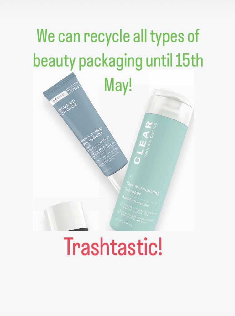 Trashchangers's tweet photo. Great news! Save your beauty product packaging for Waste Wednesday please!!!!  Up until 15th May we can collect (cleaned…) packaging to raise money for the school and reduce landfill. #winwin let’s do this! 🙌 @palace_wood https://t.co/23uA3iLHp8